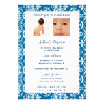 PERSONALISEERT het blauwe wit van het doopsel doop Custom Uitnodigingen