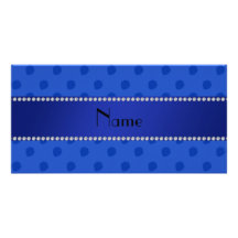 Personalized custom name blue strawberry customized photo card