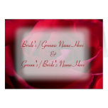 Personalized Rose Greeting Card Wedding Card