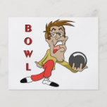 personnage de dessin animé drôle d'homme de bowlin tract