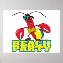 personnage de dessin animé mignon de homard de par posters