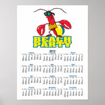 personnage de dessin animé mignon de homard de par poster