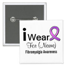 Personnalisable je porte un ruban de fibromyalgie badge