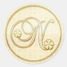 Personnalisé épousant des autocollants : Monogramm