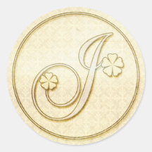 Personnalisé épousant des autocollants : Monogramm