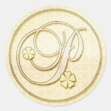 Personnalisé épousant des autocollants : Monogramm