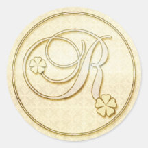 Personnalisé épousant des autocollants : Monogramm