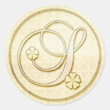 Personnalisé épousant des autocollants : Monogramm