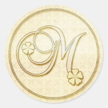 Personnalisé épousant des autocollants : Monogramm