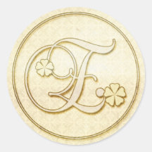 Personnalisé épousant des autocollants : Monogramm