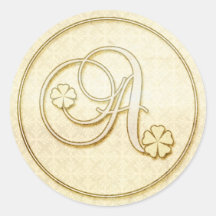 Personnalisé épousant des autocollants : Monogramm