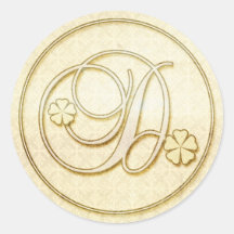Personnalisé épousant des autocollants : Monogramm