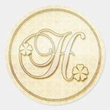 Personnalisé épousant des autocollants : Monogramm