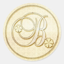 Personnalisé épousant des autocollants : Monogramm