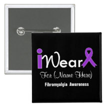 Personnalisez la fibromyalgie pourpre de ruban pin's avec agrafe