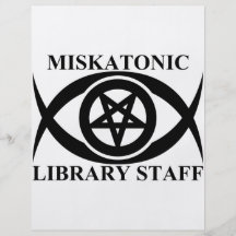 PERSONNEL DE LA BIBLIOTHÈQUE DE MISKATONIC PROSPECTUS PERSONNALISÉS