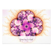 Petallic - Fractal Art. Gepersonaliseerde Uitnodigingen