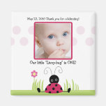 Petit aimant de faveur de baby shower de coccinell