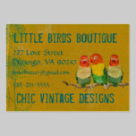 Petit carte de visite de Boho de boutique d'oiseau cartes de visite