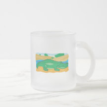 petit crocodile mignon tasse à café
