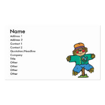 petit épouvantail mignon cartes de visite professionnelles