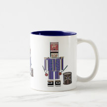 Petit garçon de batteur tasse à café