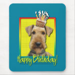 Petit gâteau Airedale d'anniversaire Tapis De Souris