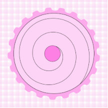 Petit gâteau assez rose photo en découpe