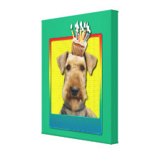 Petit gâteau d'anniversaire - Airedale Impressions Sur Toile