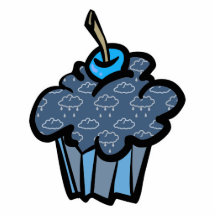 petit gâteau de nuages de pluie photo en découpe