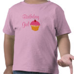 Petit gâteau de rose de fille d'anniversaire t-shirt