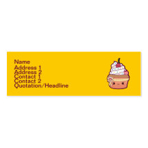 Petit gâteau de vanille de cerise cartes de visite professionnelles