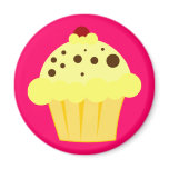 Petit gâteau de vanille de cerise magnets