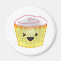 Petit gâteau d'émoticône aimants pour réfrigérateur