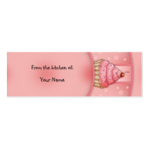 Petit gâteau rose carte de visite