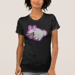 Petit lapin rose mignon d'Apple dans la chemise fo T-shirts