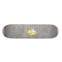 petit monstre jaune mignon skateboards customisés