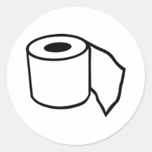 Petit pain de papier hygiénique adhésif rond