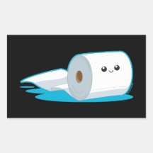 Petit pain heureux sticker en rectangle