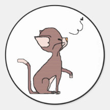 Petit pain l'autocollant de chat (rencontrez miaul