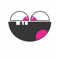 Petit tee-shirt de lapin de visage souriant dément