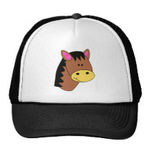 Petit visage mignon de cheval casquettes