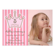 Petite carte d'anniversaire de princesse faire-parts
