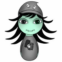 Petite fille gothique mignonne de zombi pour Hallo Photo Sculptures