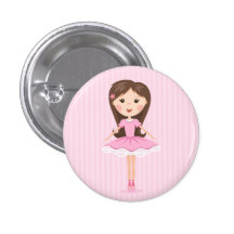 Petite fille mignonne de bande dessinée de balleri pin's avec agrafe
