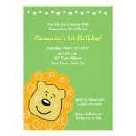 Petite invitation 5 x 7 d'ANNIVERSAIRE de lion de 