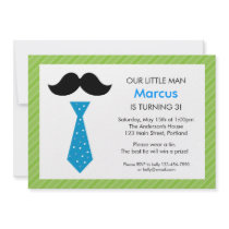 Petite invitation d'anniversaire d'homme - vert