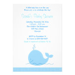 Petite invitation de baby shower de la baleine ble