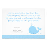 Petites cartes de clôture de baleine bleue bristol personnalisé