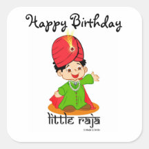 Petits autocollants de rajah de joyeux anniversair